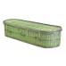 English Wicker / Willow Imperial Oval Coffin – Two Tone Meadow Green